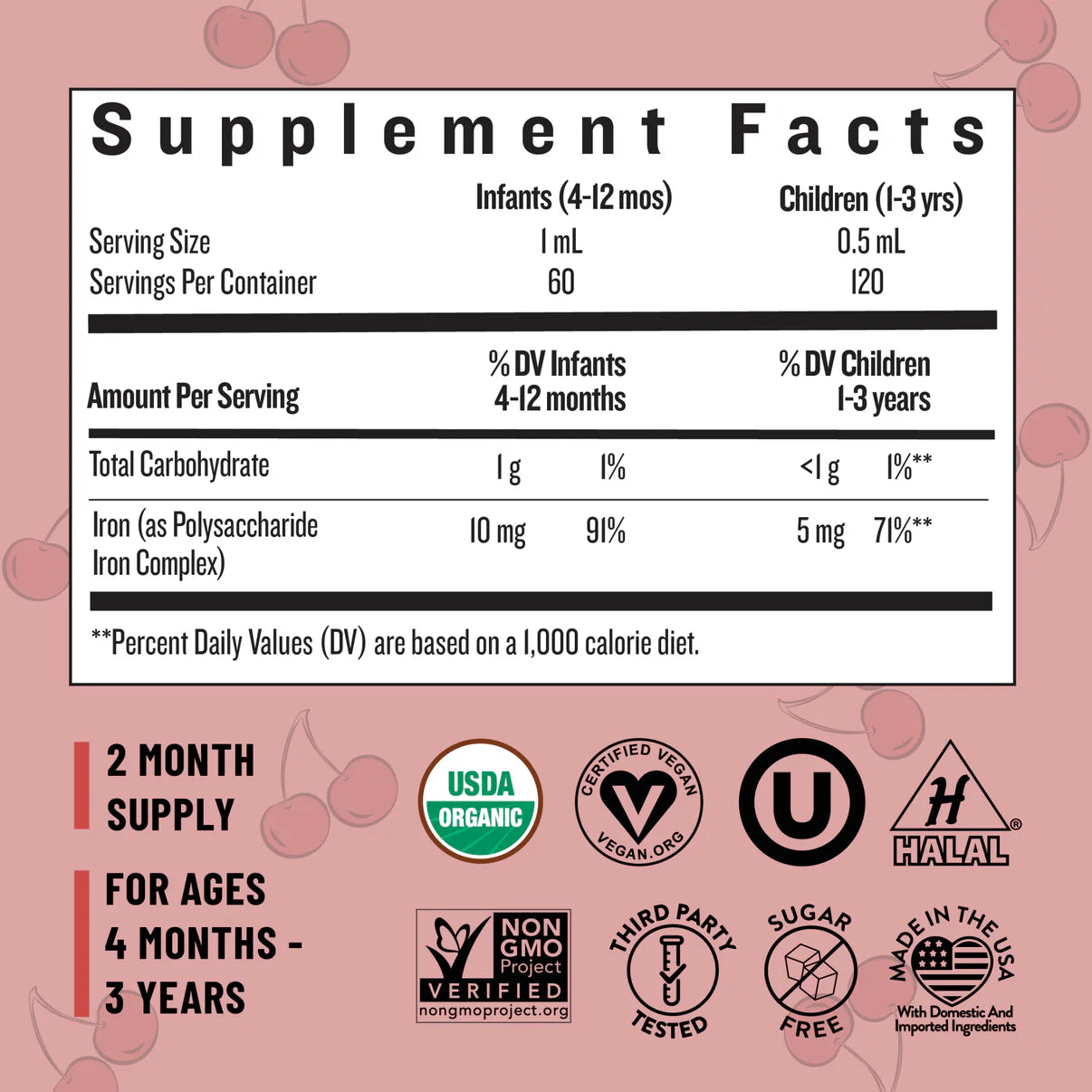 Organic Iron Drops for Baby and Toddler