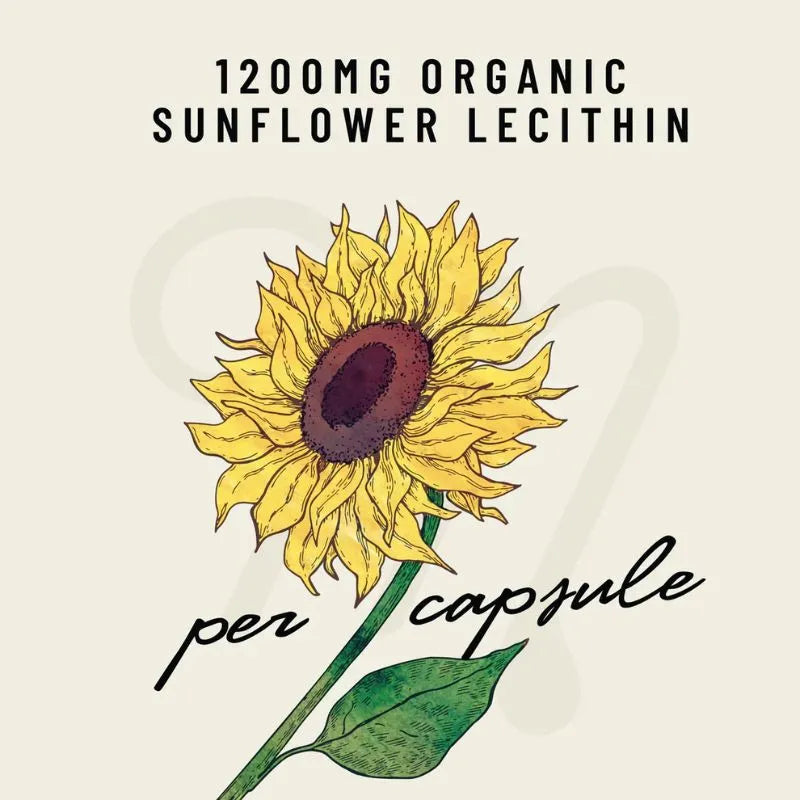 every capsule of sunflower lecithin is 1200 mg dosage