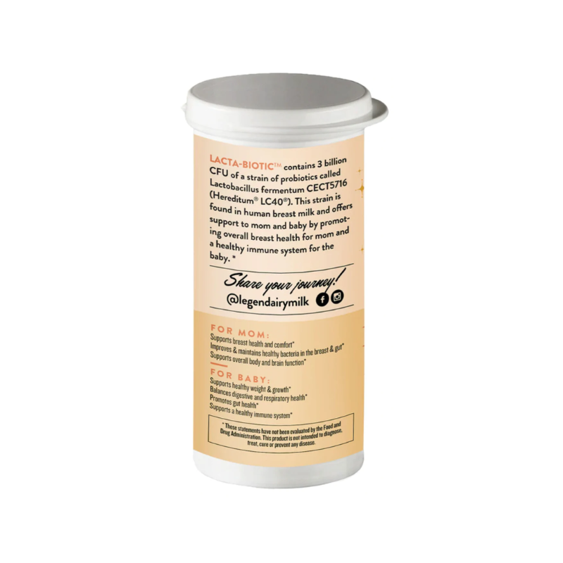 lacta biotic probotic back packaging view