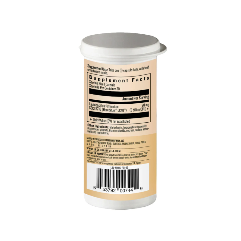 lacta biotic probotic supplement facts label