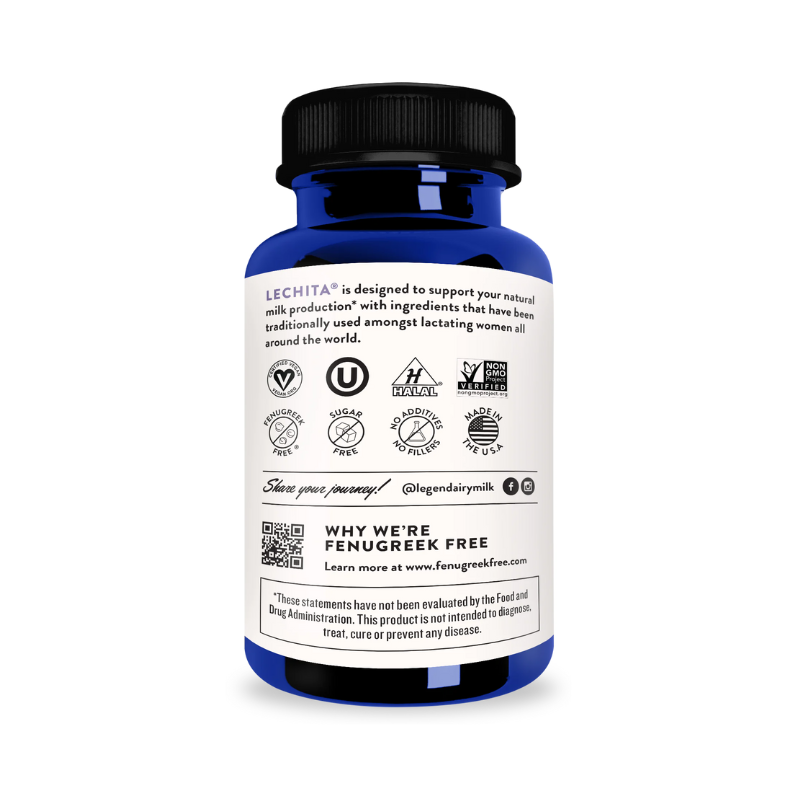 Lechita dietary supplement packaging rear view
