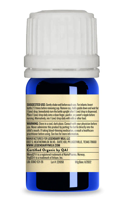 supplement vitamin d3 k2 drops suggested use label