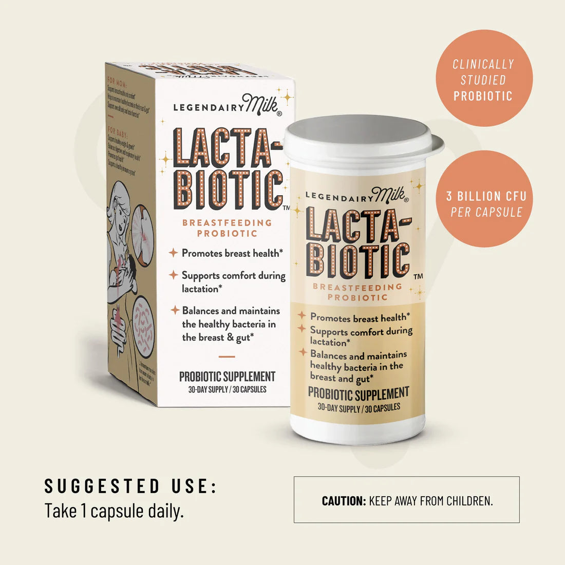 Lacta-Biotic™ Breastfeeding Probiotic for breast and gut health