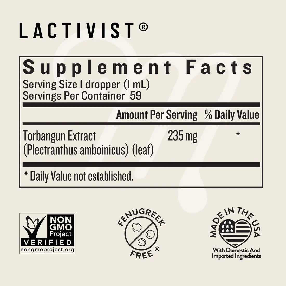 lactivist supplement facts