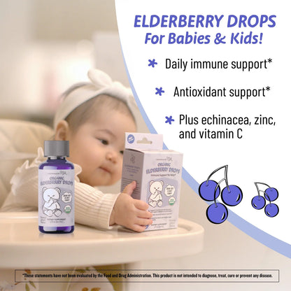 Organic Baby and Toddler Elderberry Drops