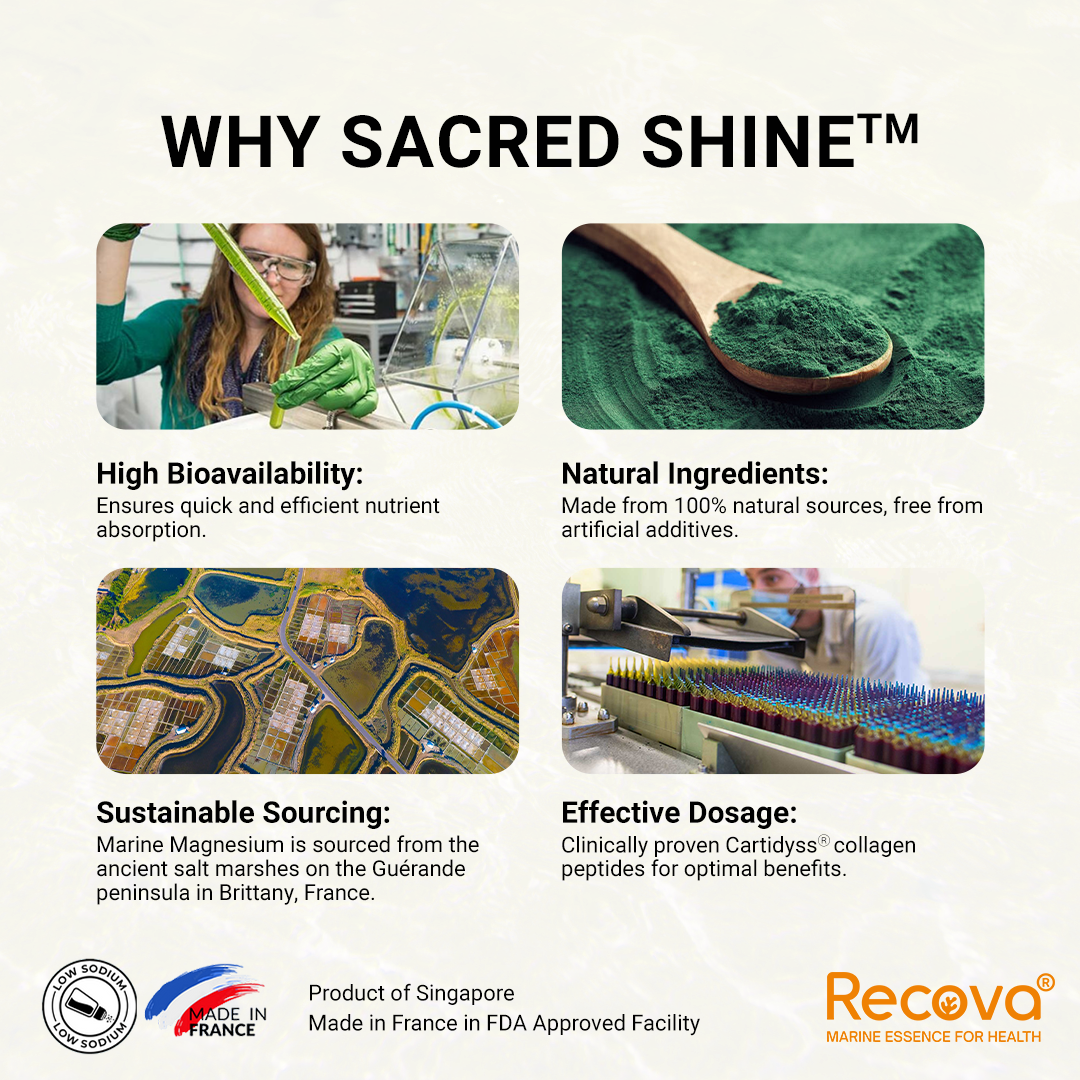 Add-On - Sacred Shine™ - Marine Magnesium + Collagen Peptides (Joint & Skin Support, heart function)
