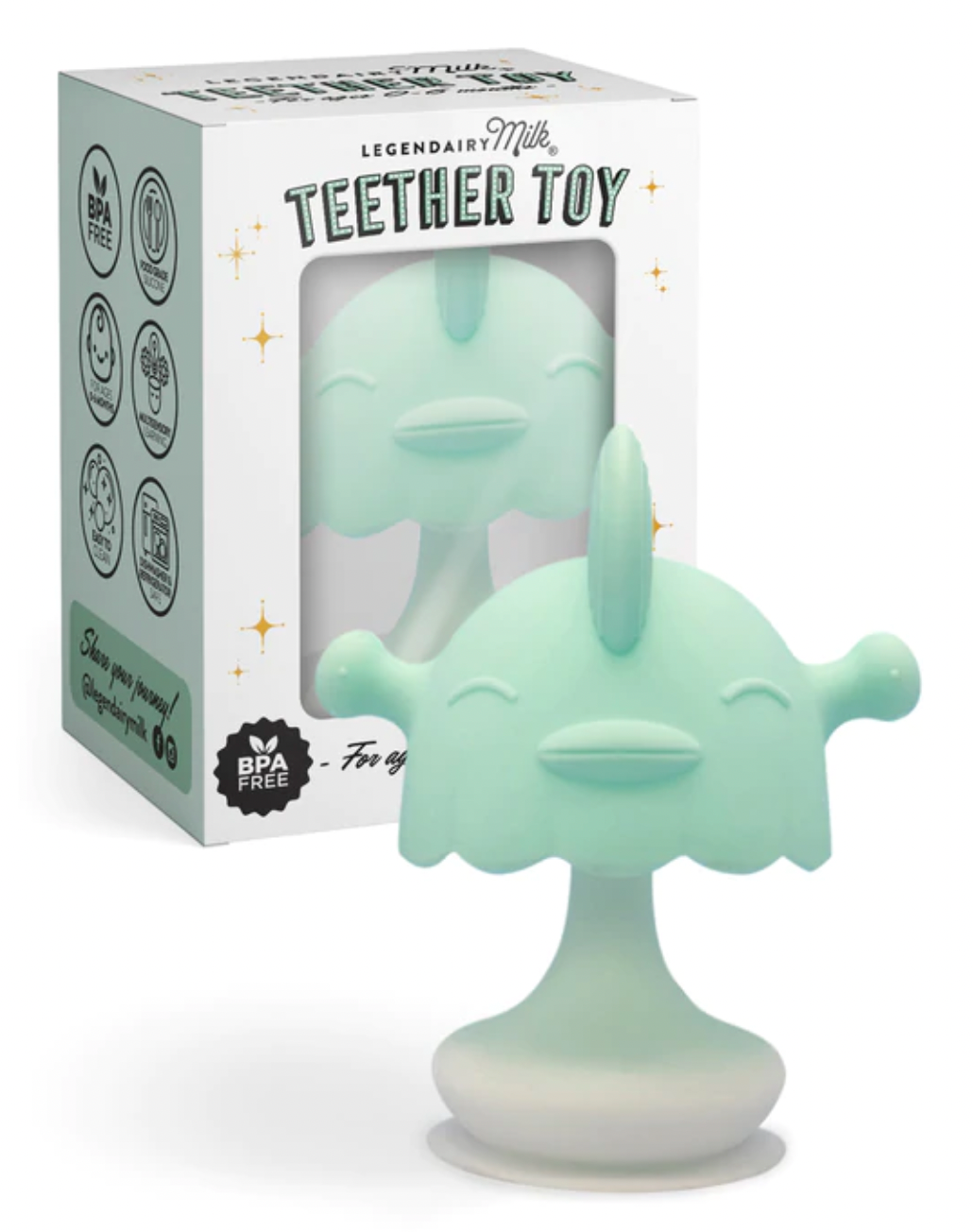 Silicone Teething Toy Mint Green