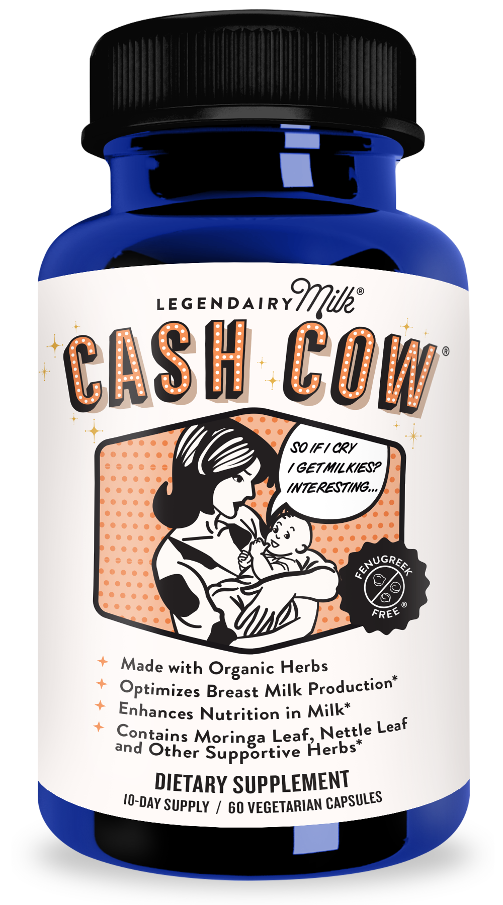 Cash Cow dietary supplement packaging