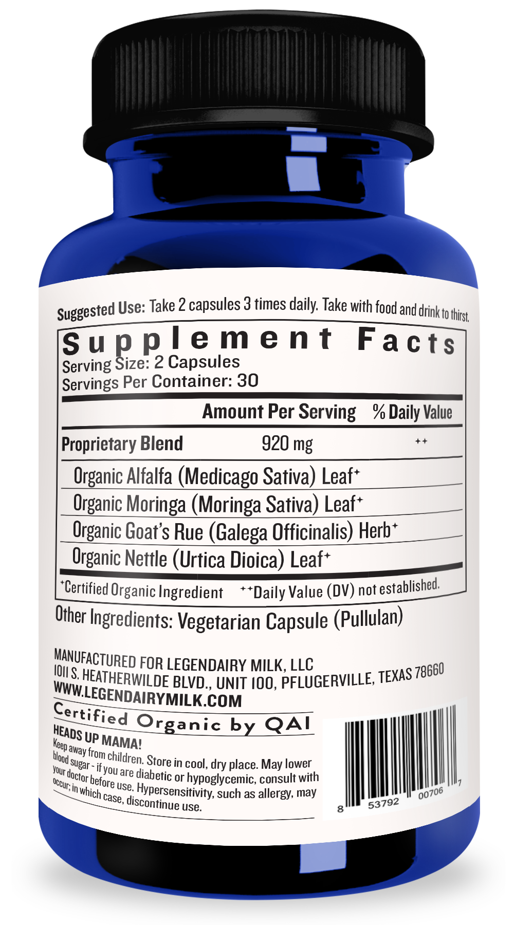 cash cow supplement bottle facts