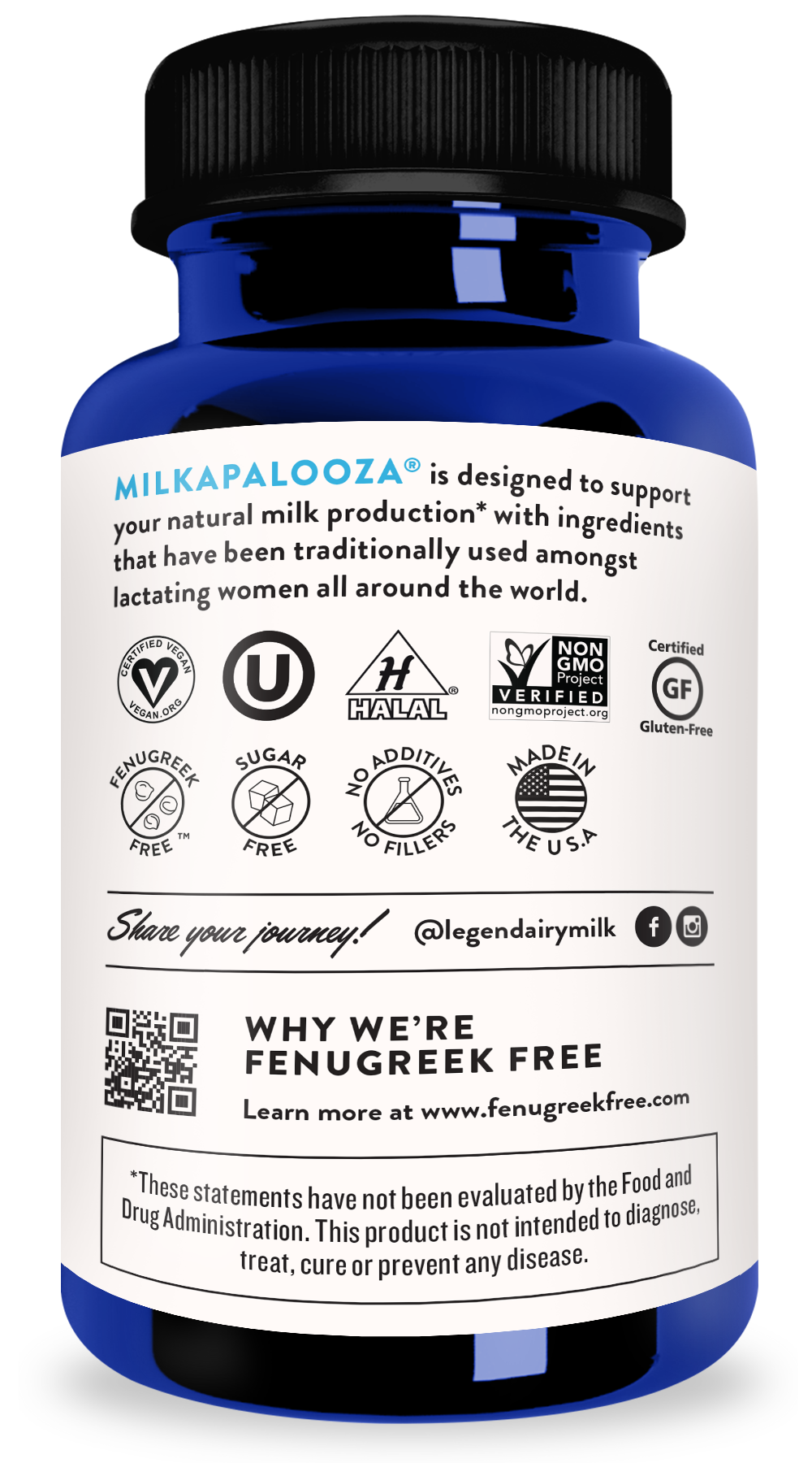 milkapalooza supplement bottle packaging rear view