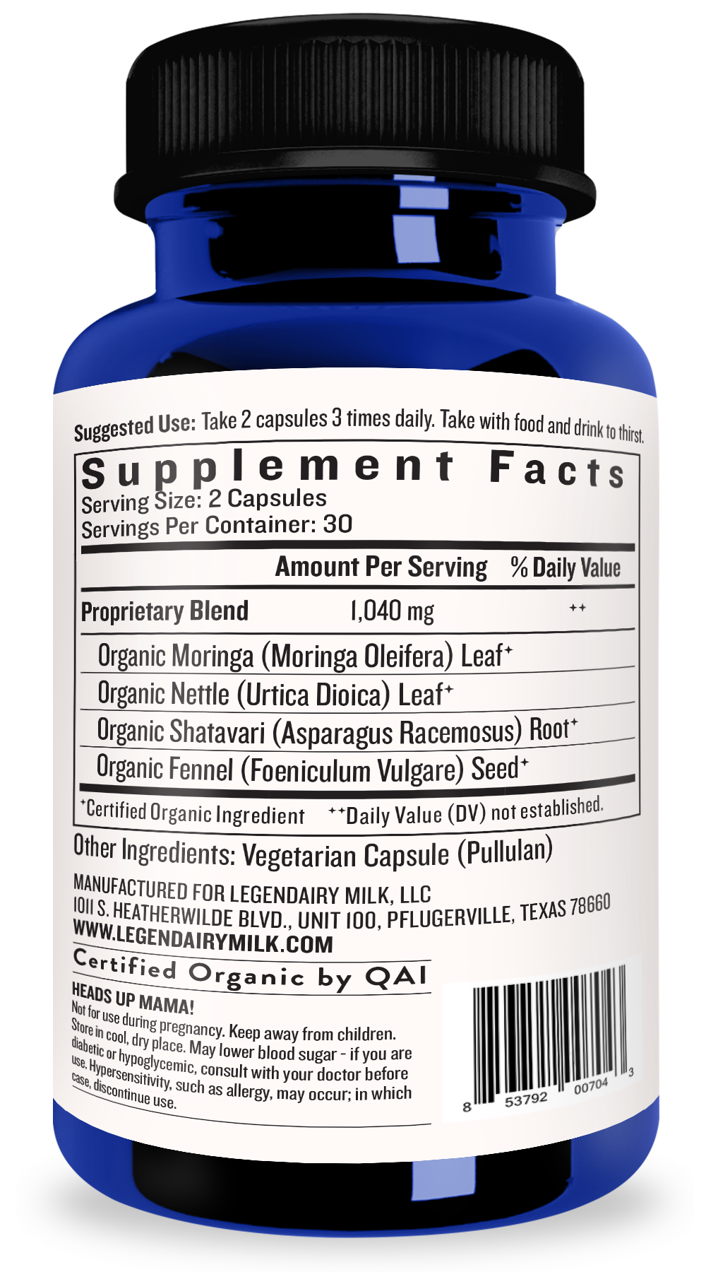  supplement facts for milkapalooza